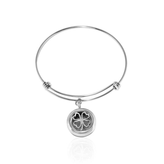 Lucky Clover Aromatherapy Bangle FBR043SR