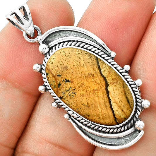 Natural Picture Jasper Pendant P-1012 SDP126859