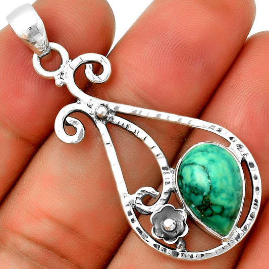 Natural Turquoise Magnesite Pendant P-1714 SDP131872-0