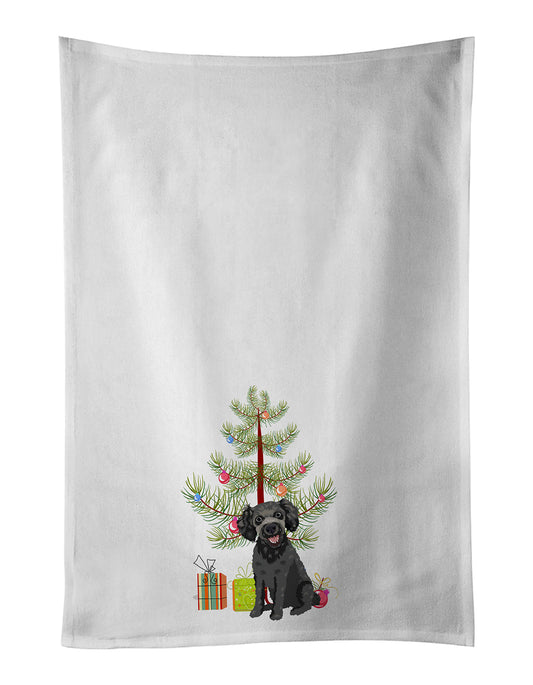 Poodle Toy Grey Christmas Kitchen Towel Set of 2